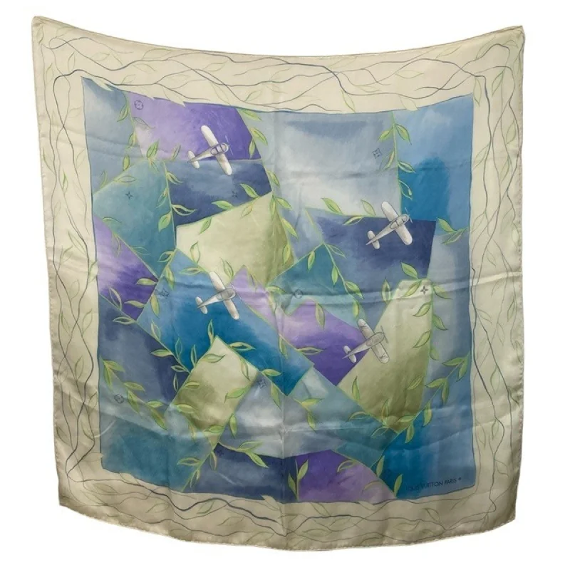 Louis Vuitton blue   Silk Scarf (Pre-Owned)