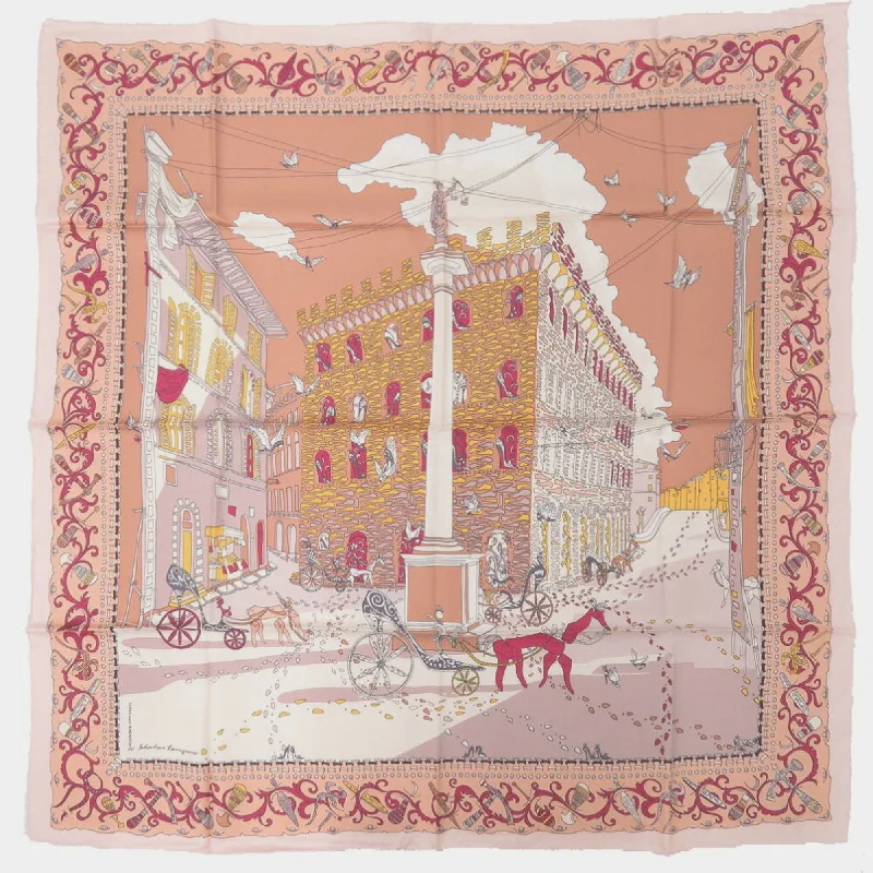 Salvatore Ferragamo  pink  Silk Scarf (Pre-Owned)