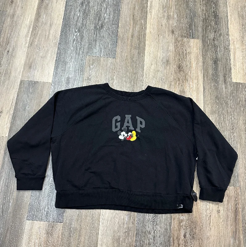 Sweatshirt Crewneck By Gap In Black, Size: Xxl