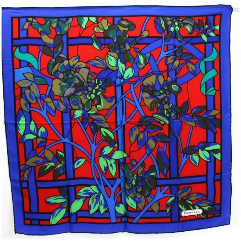 Tiffany  Navy Silk Scarf (Pre-Owned)