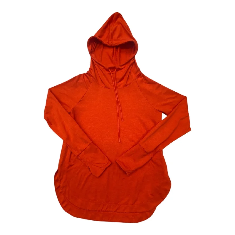 Athletic Sweatshirt Hoodie By Athleta In Orange, Size: M