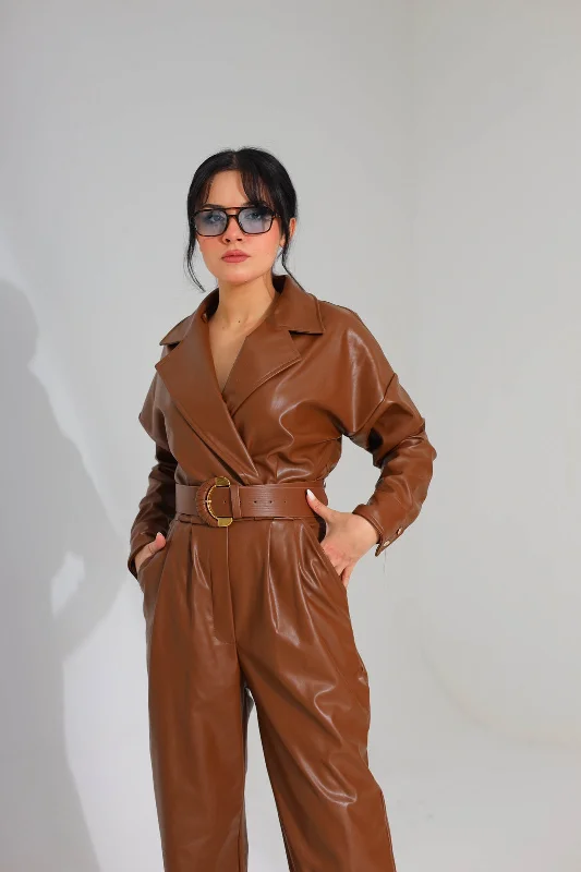 Leather Jumpsuit 8267