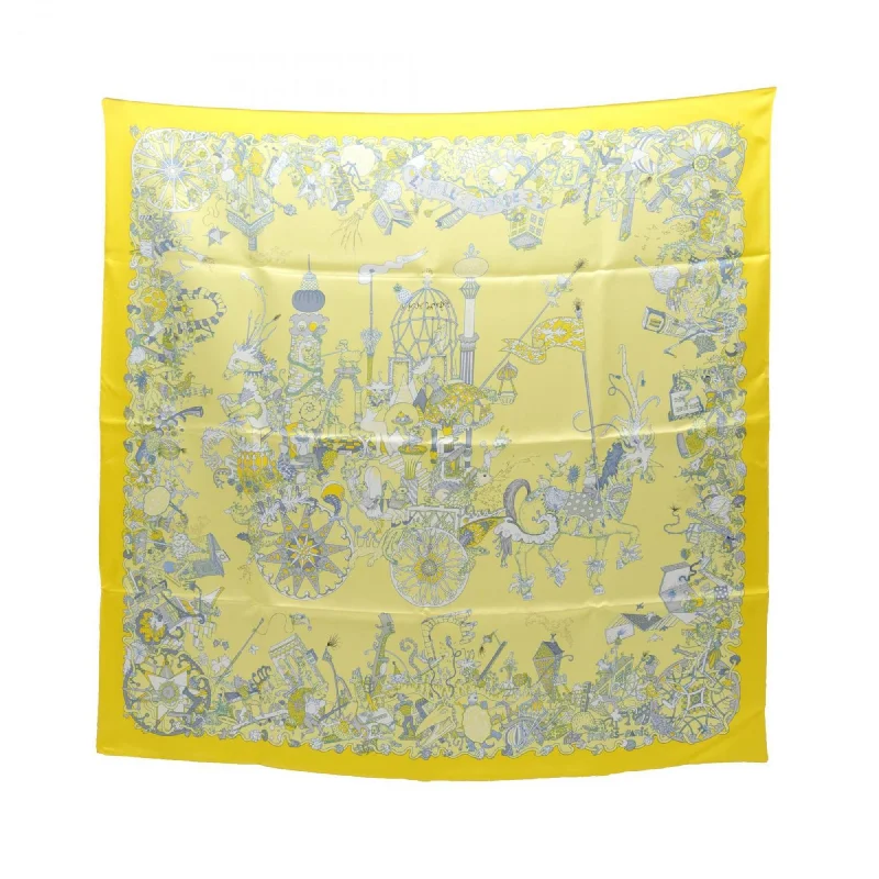 Hermes  yellow Silk Scarf (Pre-Owned)