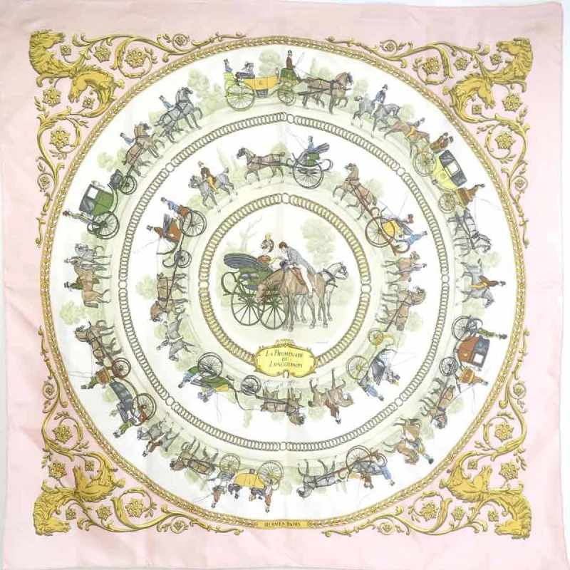 Hermes  pink-Color Silk Scarf (Pre-Owned)