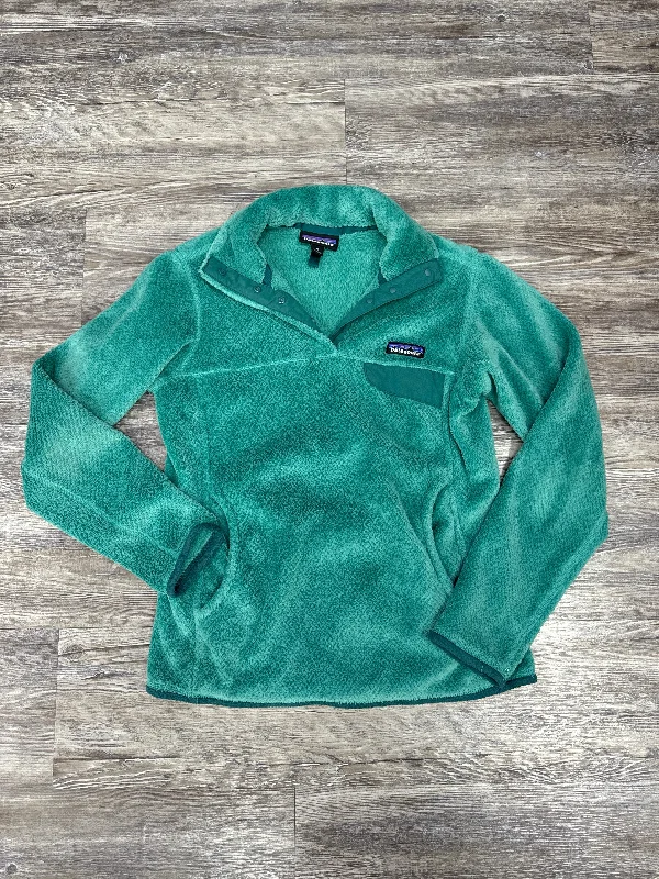 Sweatshirt Collar By Patagonia In Green, Size: Xs