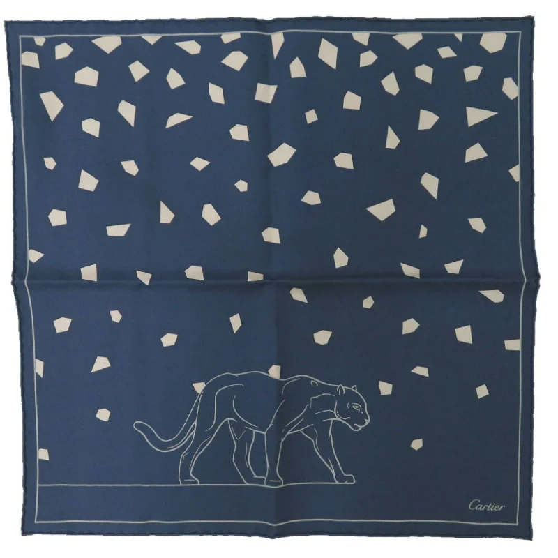 Cartier blue  Silk Scarf (Pre-Owned)