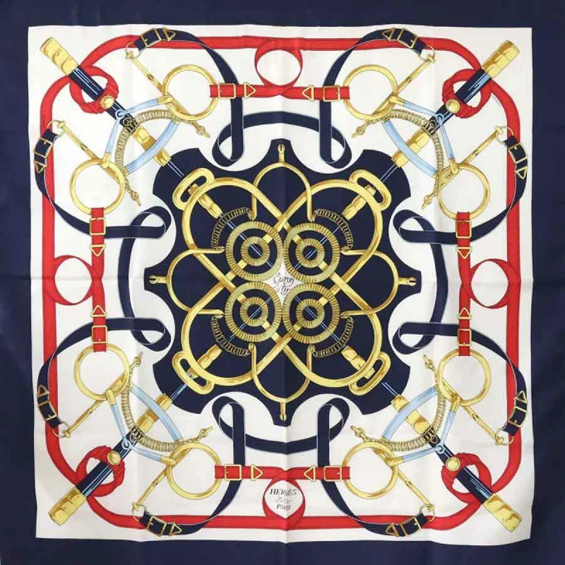 Hermes  Navy Silk Scarf (Pre-Owned)