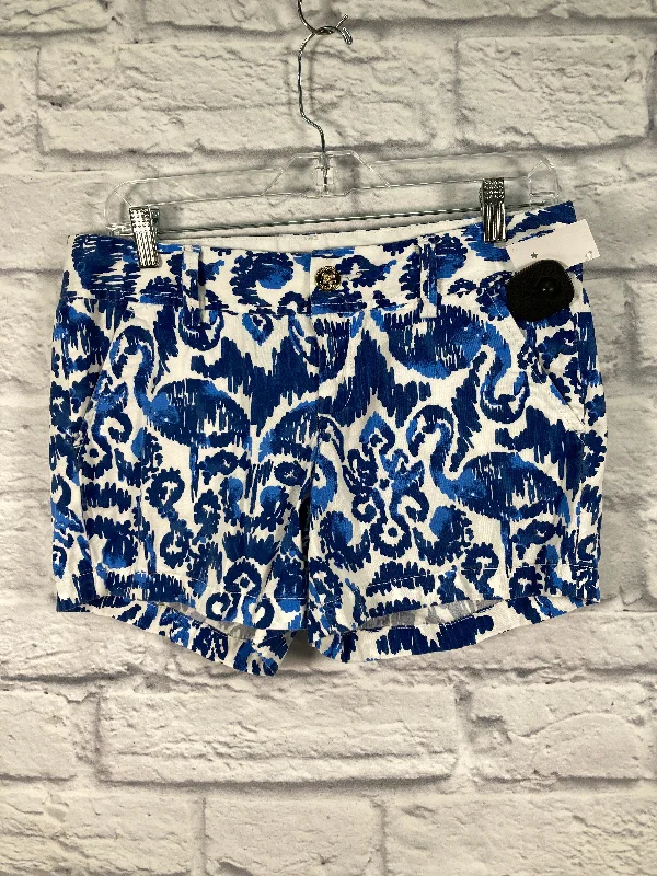 Shorts Designer By Lilly Pulitzer In Blue & White, Size: 4