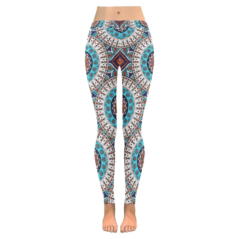 Zenzzle Indian floral pattern print women outdoor Legging plus size:XXS-5XL