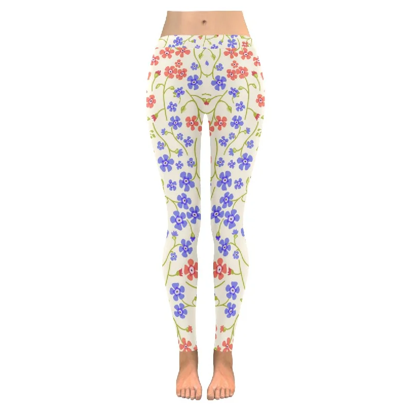 Zenzzle violets flowers print on womens outdoor Leggings plus size:XXS-5XL