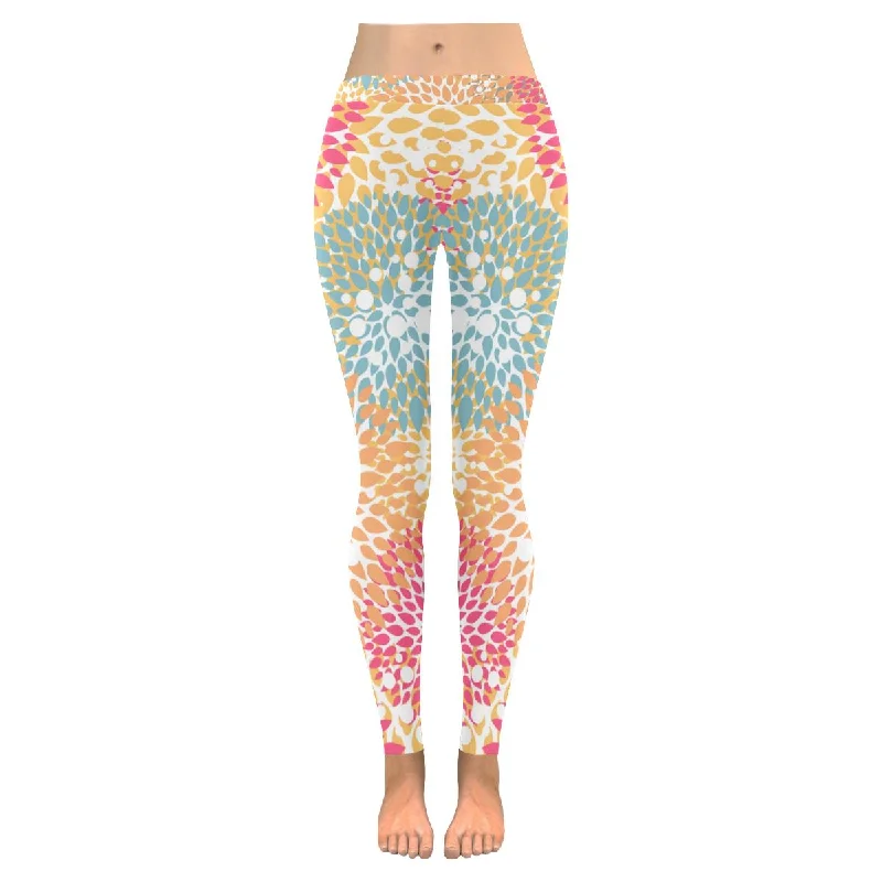 Zenzzle Colorfull Floral print on womens Low Rise yoga Leggings(XXS-5XL)