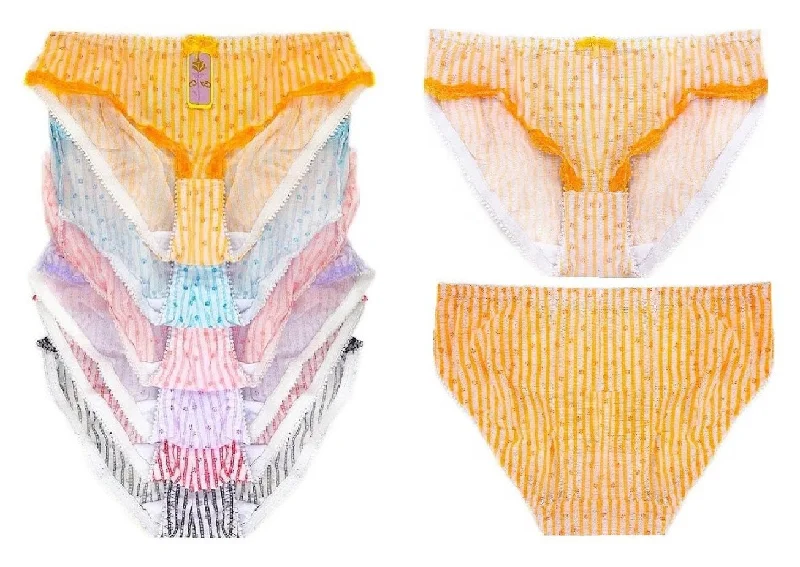 Mesh High Cut Stretch Bikini Panties