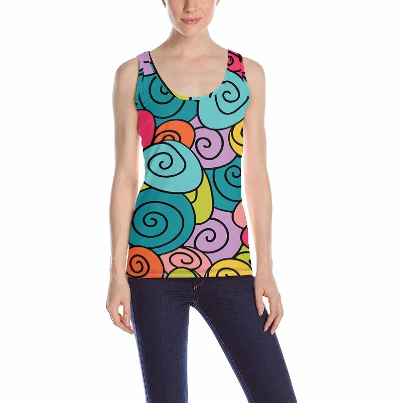 Womens Tank Tops print with colorful designs