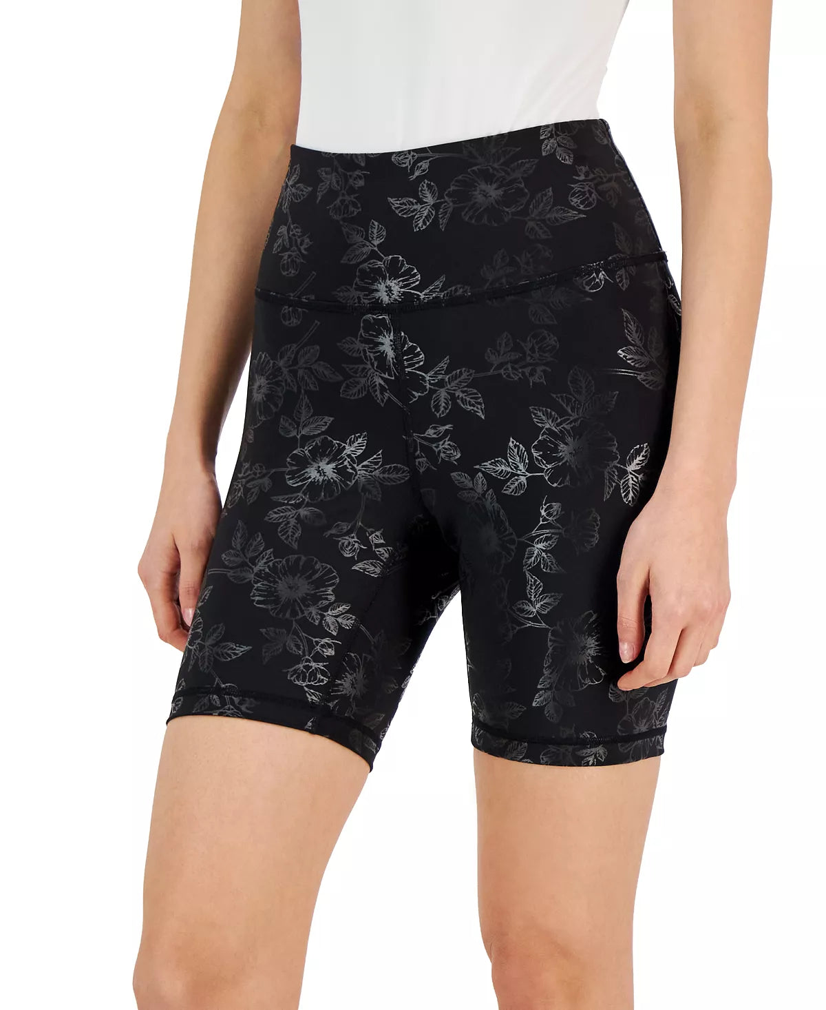 Floral Compression Bike Shorts