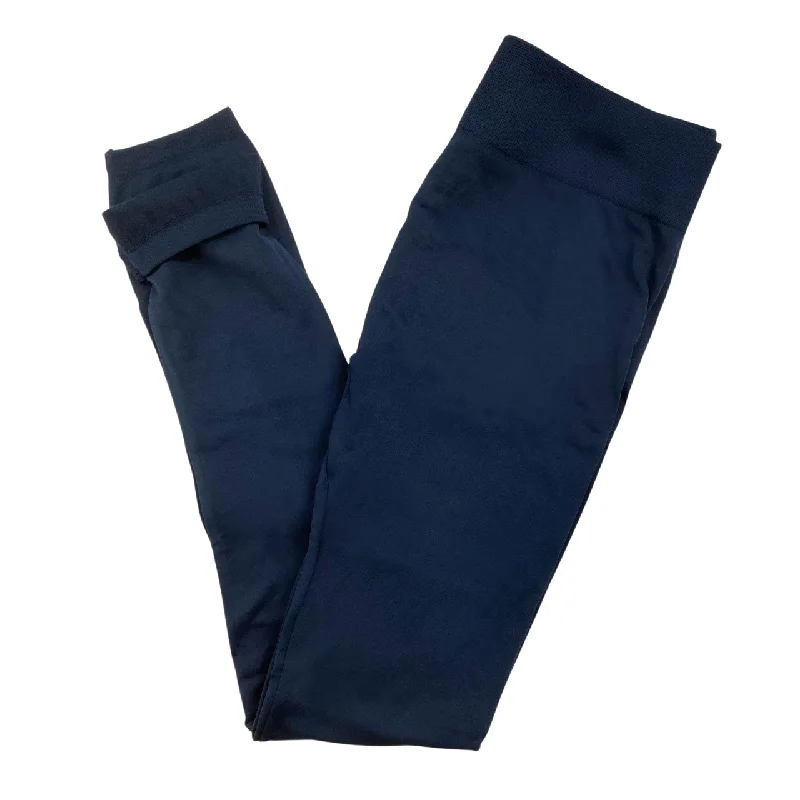 Plus Size Navy Blue Fleece Lined Leggings