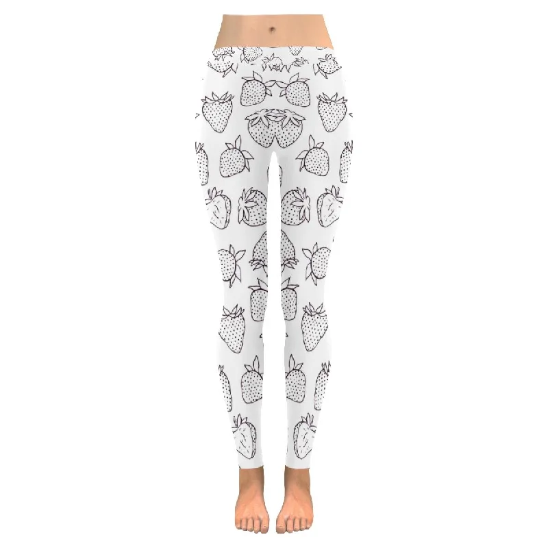 Zenzzle Strawberries print on women outdoor plus size leggings XXS-5XL