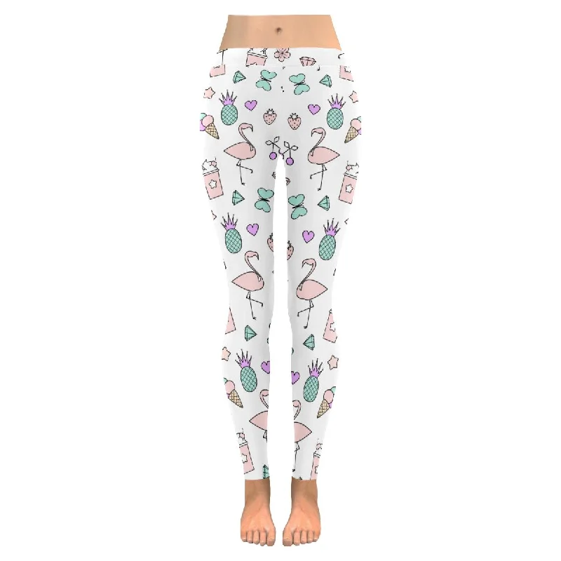 womens yoga Cute colorful pattern Low Rise outdoor running Leggings size XXS-5XL