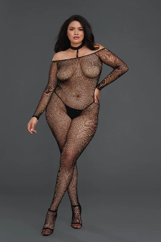 DG 0319X Plus Size Fishnet Bodystocking