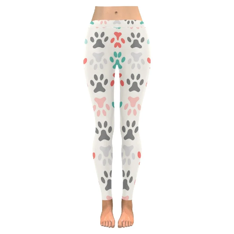 Zenzzle autumn paw print low rise womens outdoor Legging plus size XXS-5XL