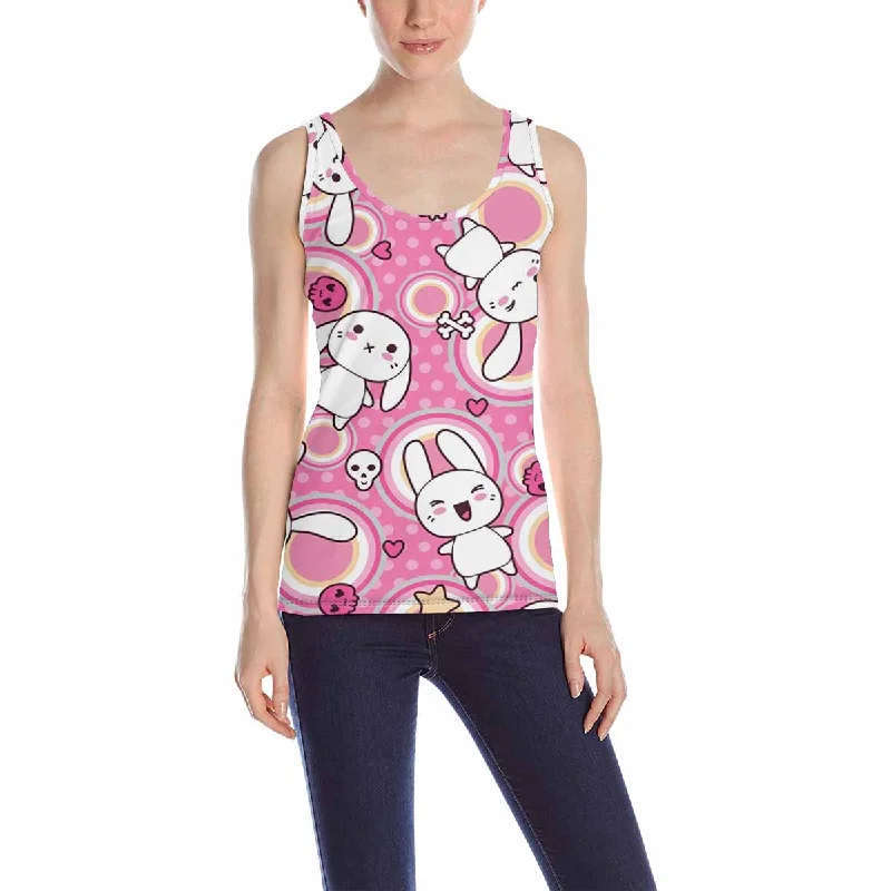 Womens Tank Tops print with cute Rabbit