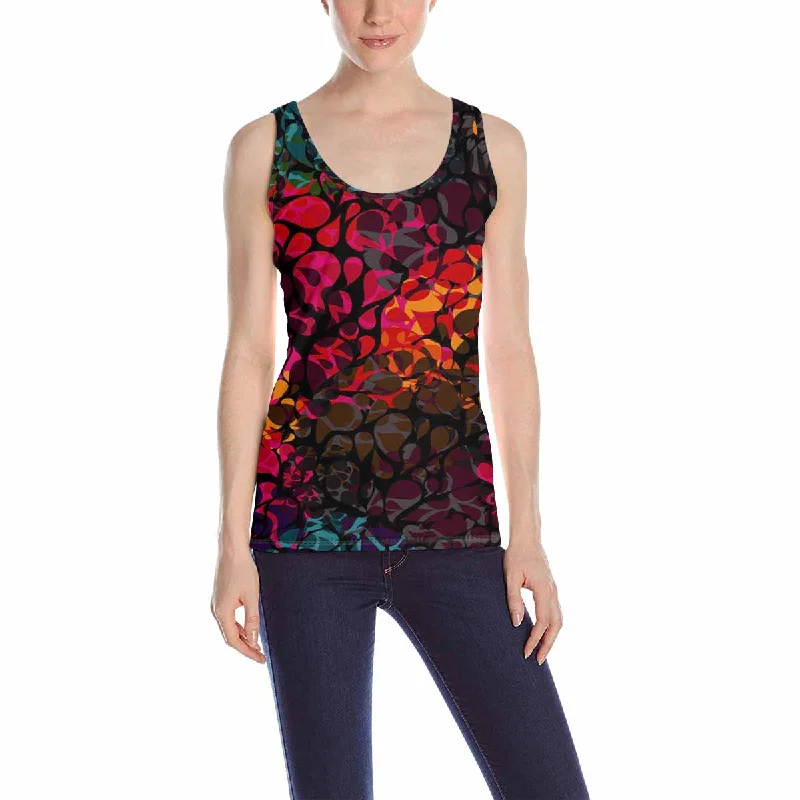 Womens Tank Tops print with colorful abstract pattern