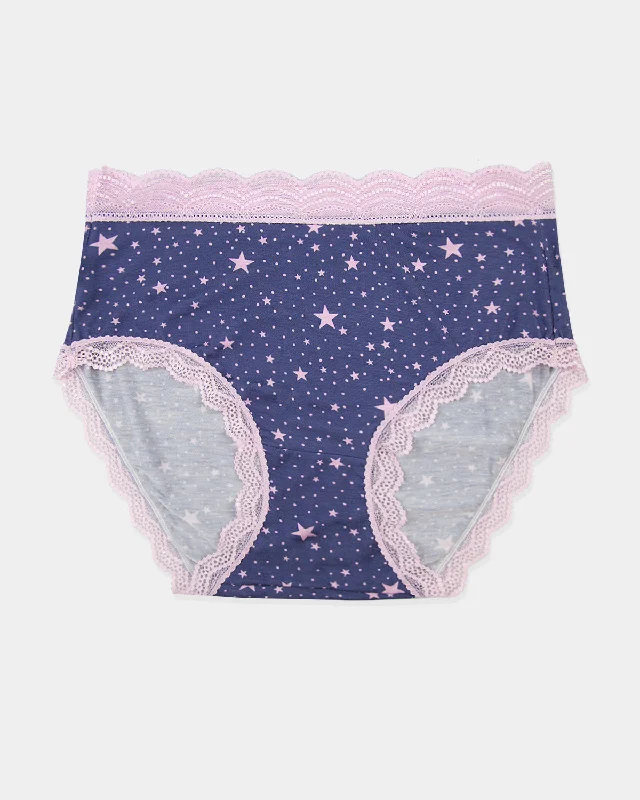 High Rise Brief - Indigo and Pirouette Stars