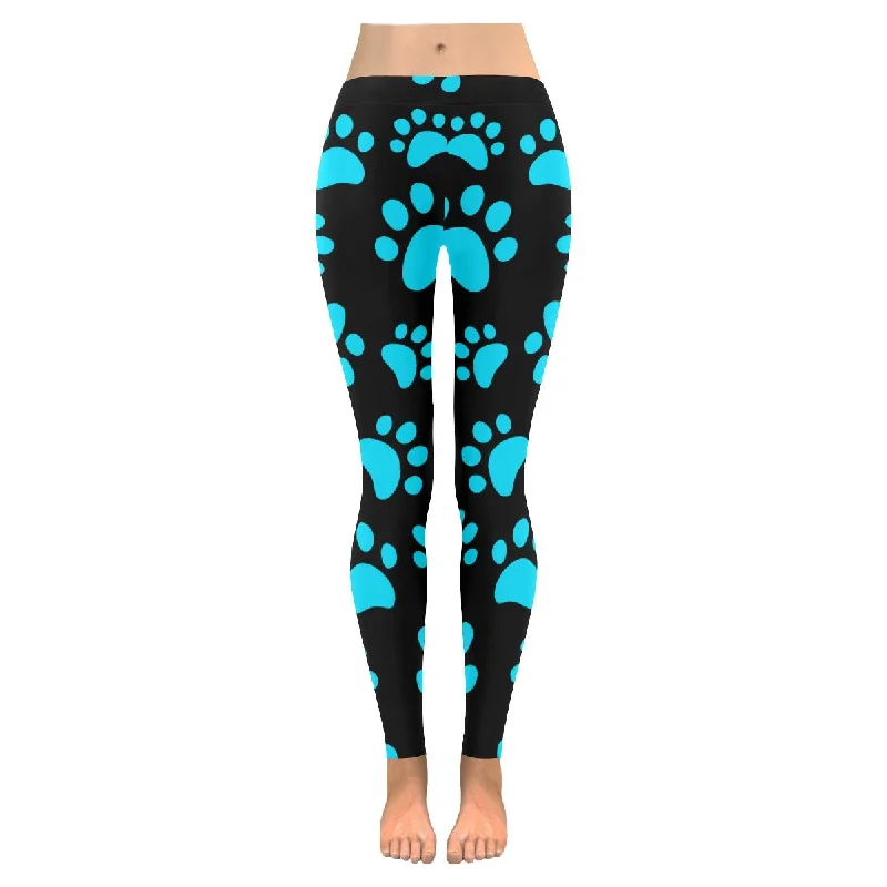 Zenzzle Cat foot print Low Rise womens yoga Leggings plus size:XXS-5XL