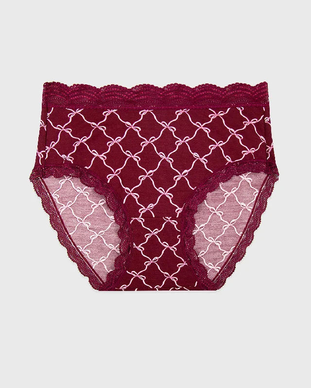 High Rise Brief - Rouge Bow