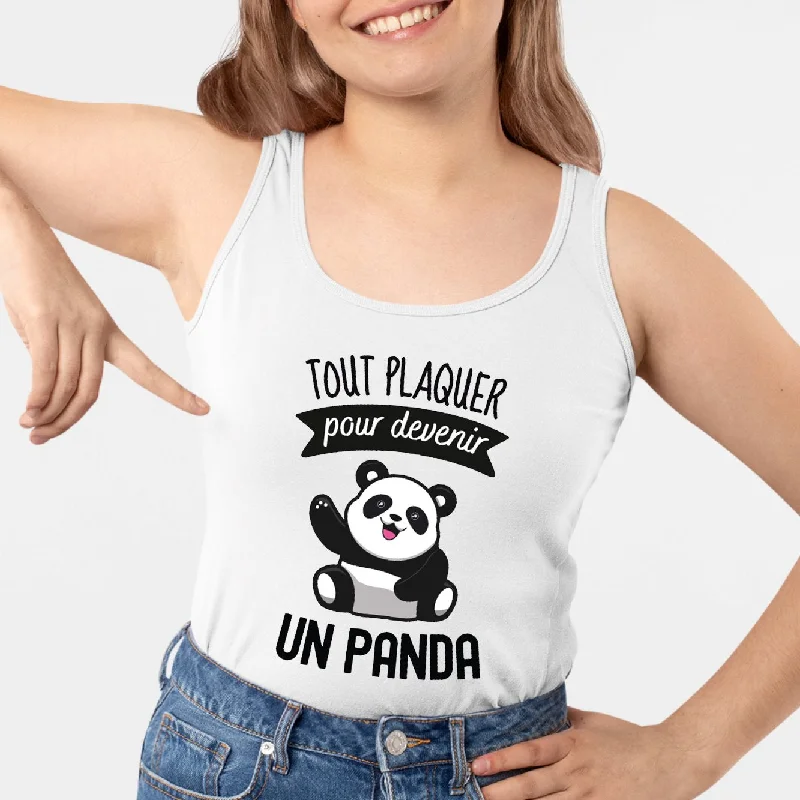 Débardeur Femme Tout plaquer pour devenir un panda