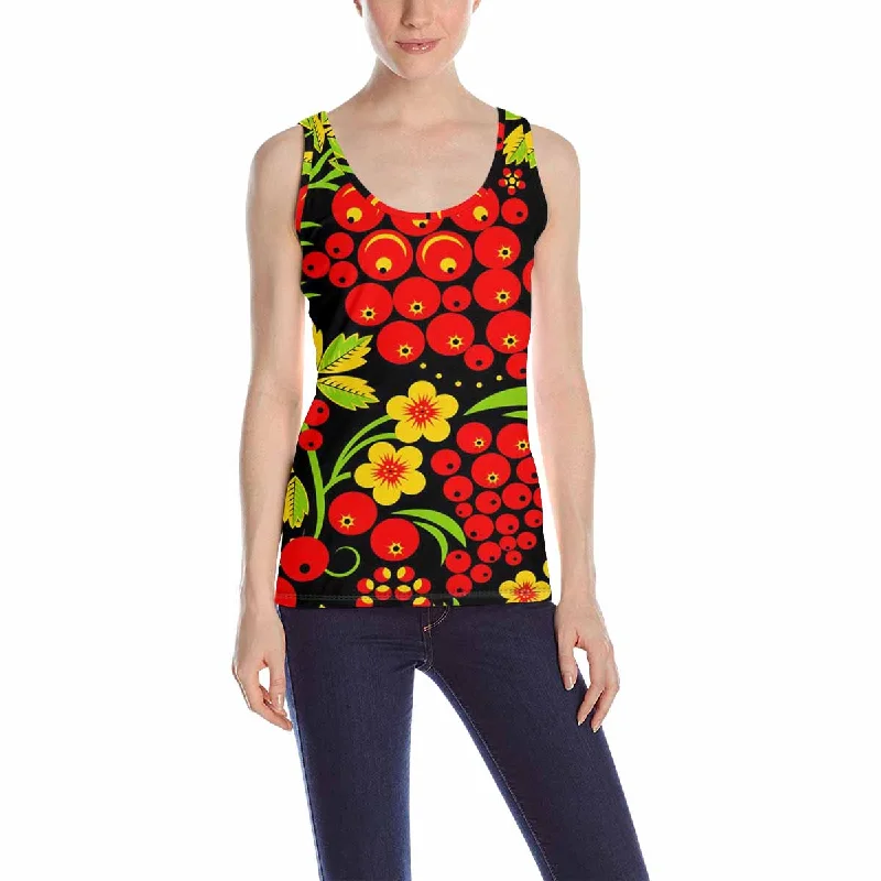 Womens Tank Tops print with fresh fruits