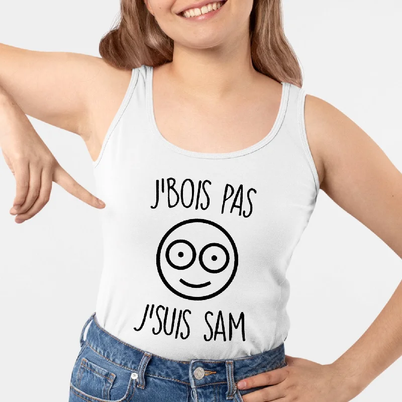 Débardeur Femme J'bois pas j'suis Sam