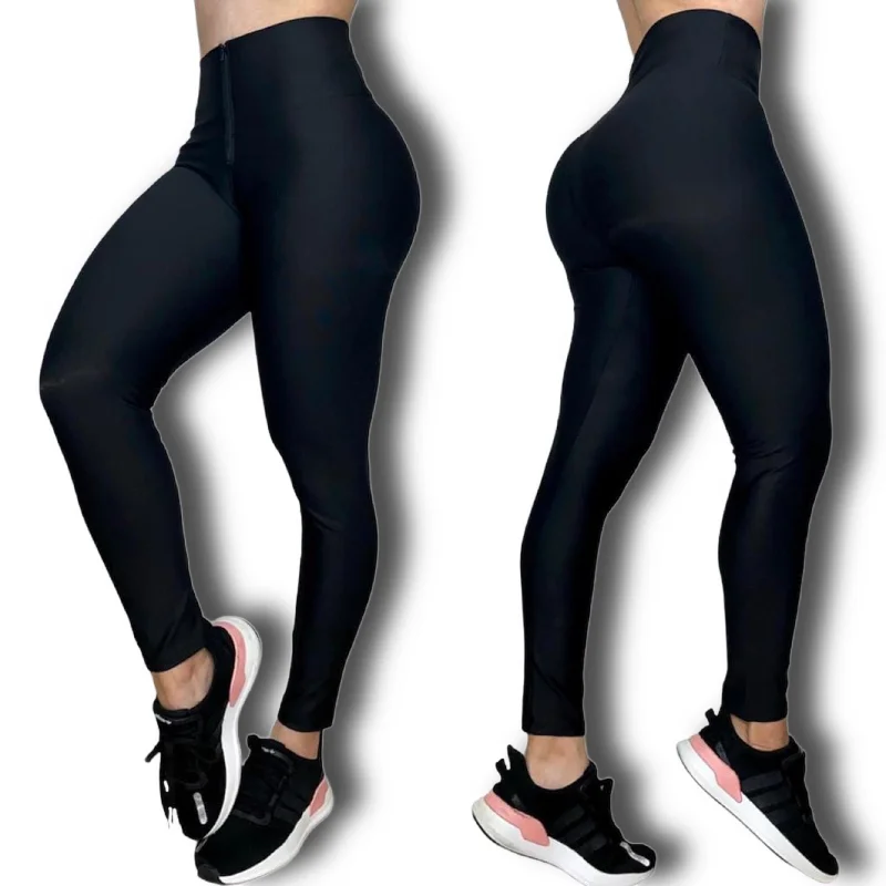 Curvy Legging’s Black con zipper | Control Abdomen