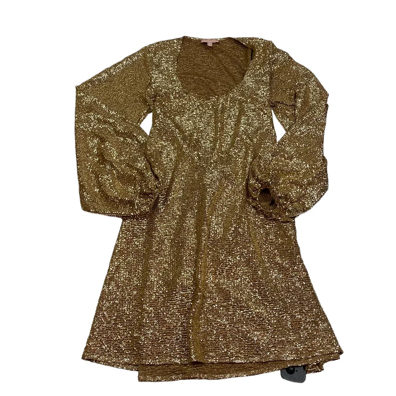 Gold Dress Casual Short Show Me Your Mumu, Size S