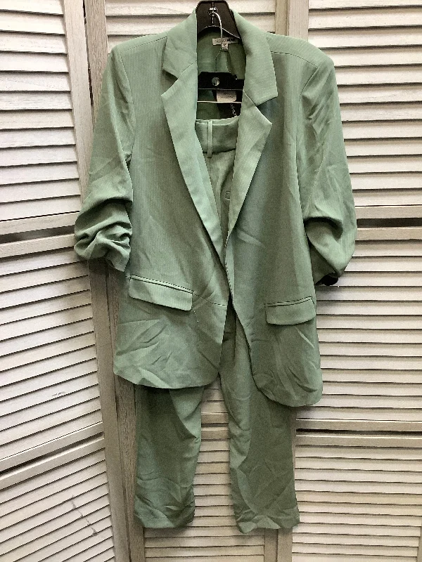 Green Pants Set 2pc Fashion Nova, Size M