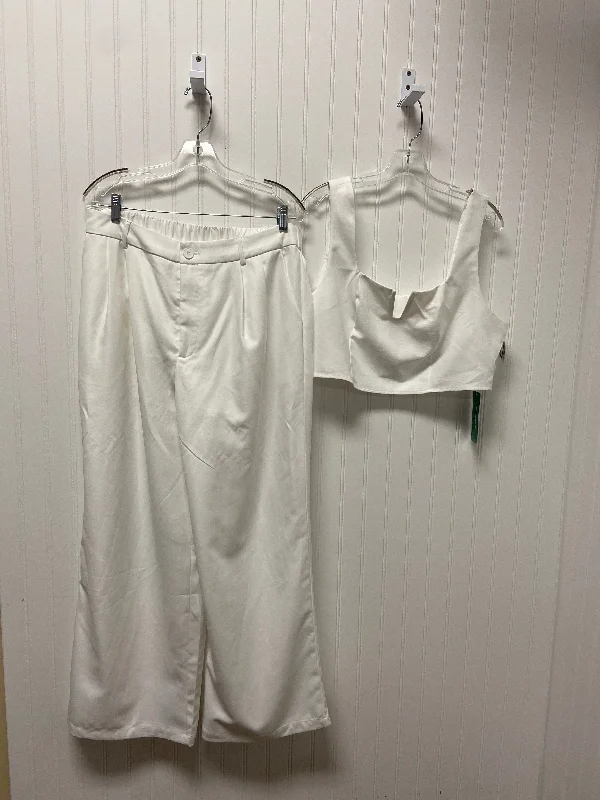 White Pants Set 2pc Shein, Size Xl