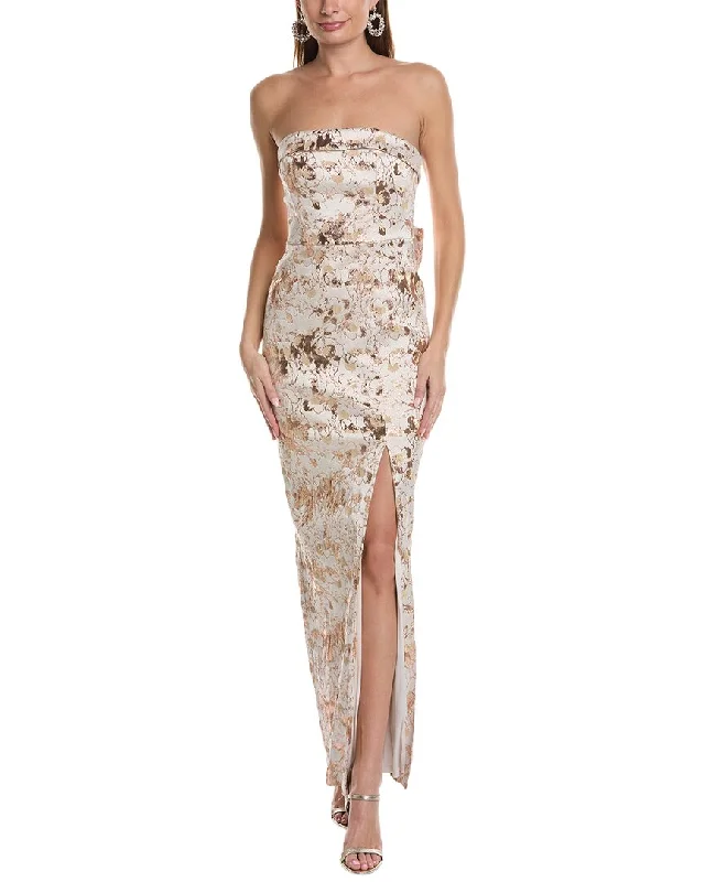 Aidan Mattox Strapless Mermaid Gown