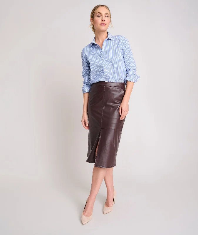 Faux Leather Aubrey Skirt