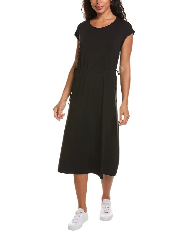 EILEEN FISHER Jewel Neck Midi Dress