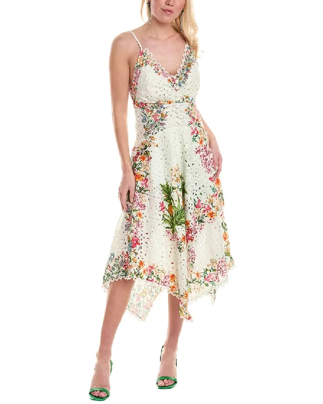 FARM Rio Delicate Forest Scarves Midi Dress