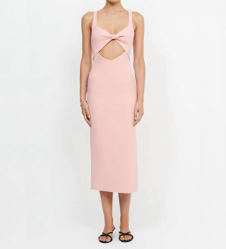 Joelle Midi Dress In Guava