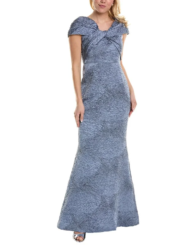 Teri Jon by Rickie Freeman Jacquard Gown