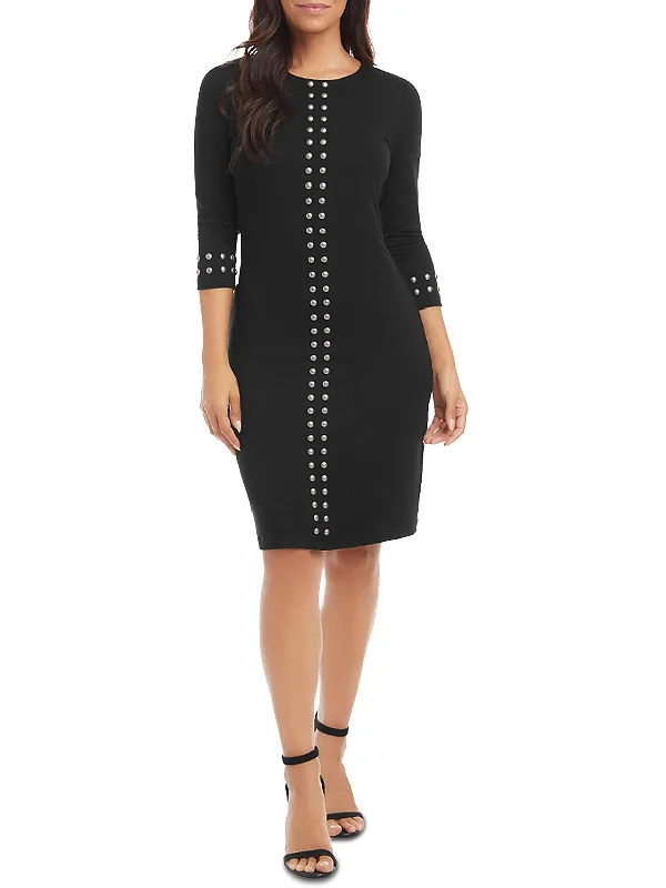 Womens Jersey Knee Length Midi Dress