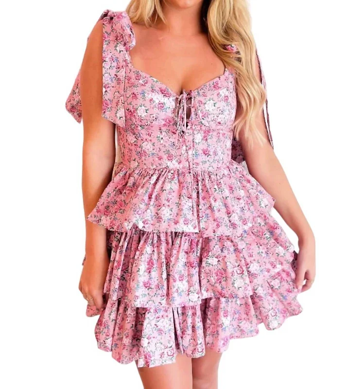 Alexandra Mini Dress In Pink