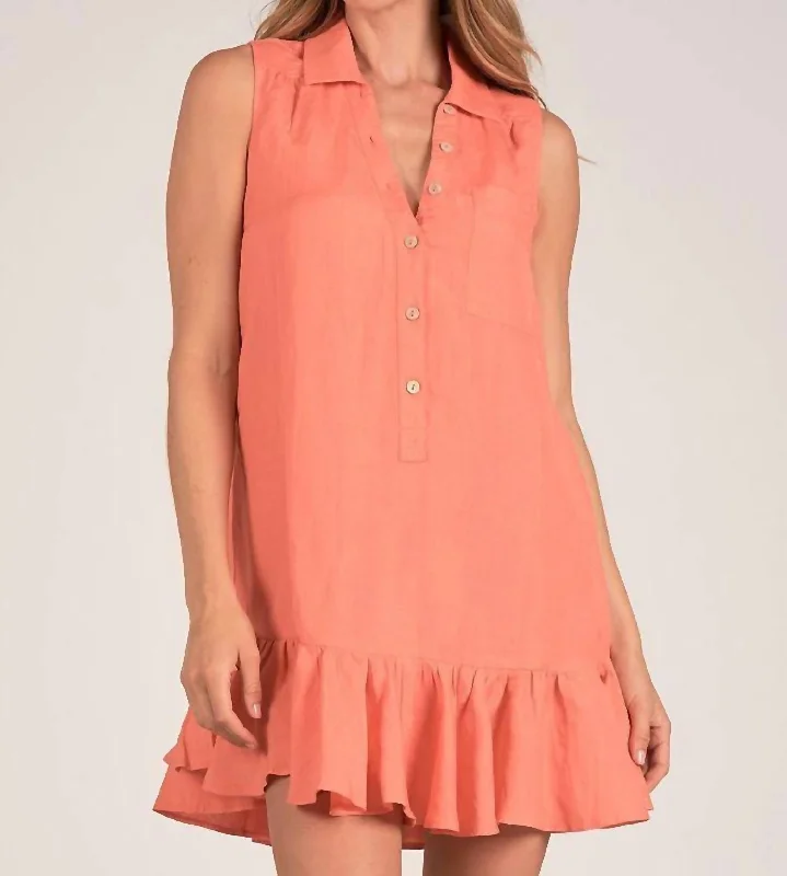 Cindy Mini Dress In Coral