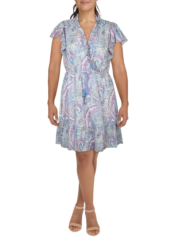 Womens Cotton Knee-Length Mini Dress