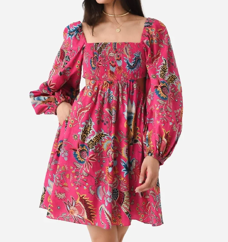 Talaia Cutout Mini Dress In Fuschia