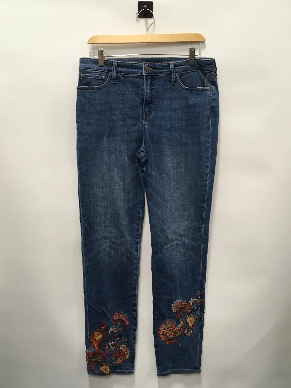 Blue Denim Jeans Skinny Chicos, Size 8tall