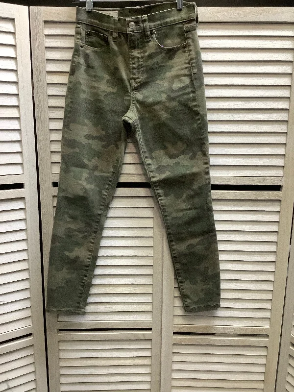 Camouflage Print Jeans Skinny Gap, Size 2