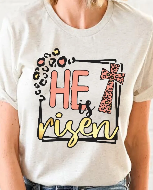 He Is Risen Leopard Box Shirt