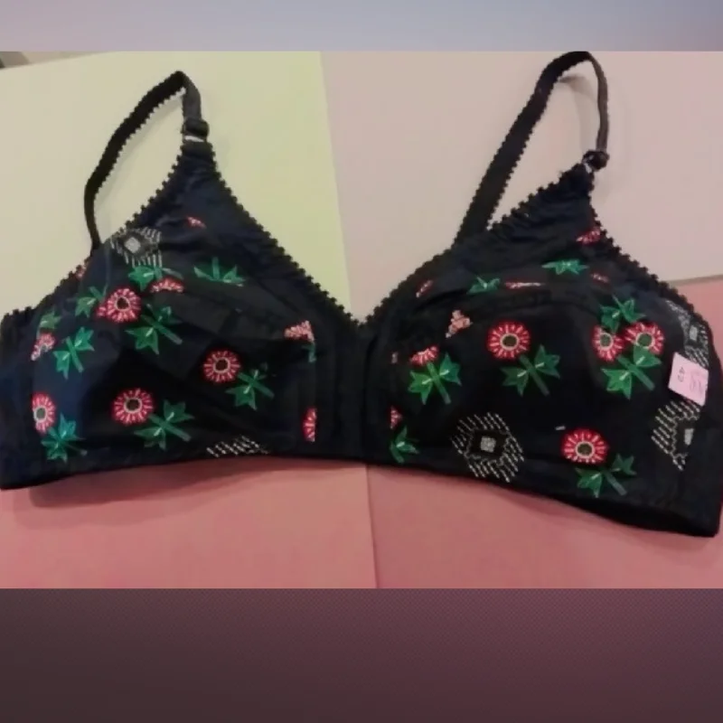 printed cotton bra